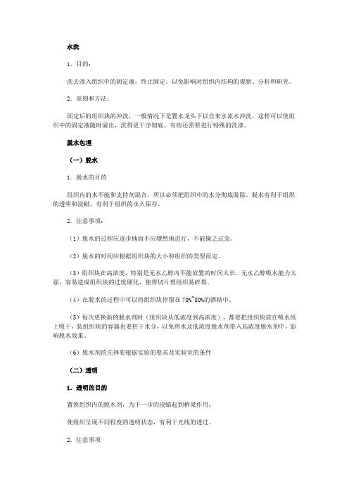 切片制作目的和注意事项