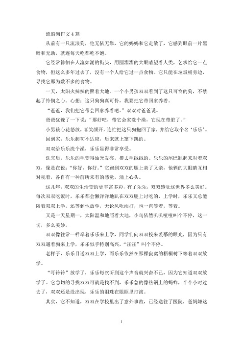精选流浪狗作文4篇