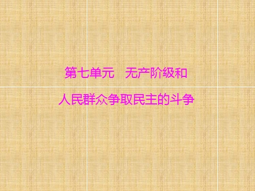 高中历史 第七单元 第1课 英国宪章运动课件 新人教版选修2