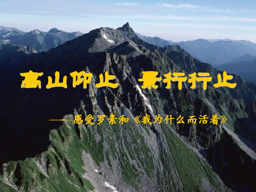 名师精编--《我为什么而活着》共1课时课件(苏教版必修5)(5)