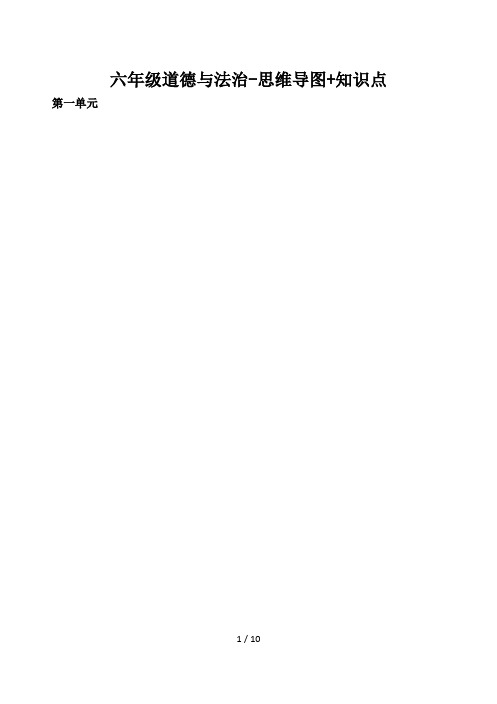 六年级道德与法治-思维导图+知识点