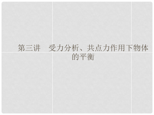 高考物理总复习 第2章 3讲 受力分析、共点力作用下物体的平衡课件 新人教版