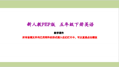 新人教PEP版五年级下册小学英语课件 Unit3 Part A Let's spell