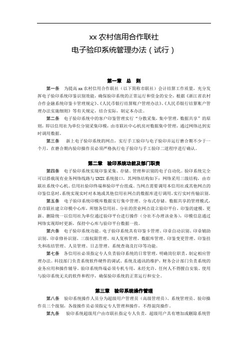 电子验印系统管理办法(试行)模版