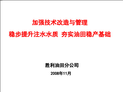 胜利油田污水处理