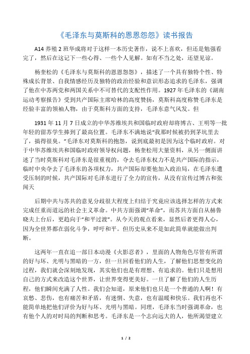 毛泽东与莫斯科的恩恩怨怨