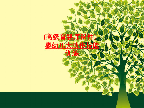高级育婴师课件婴幼儿大动作技能训练-最新课件
