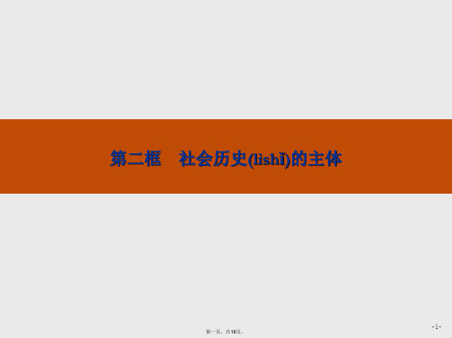 高中政治必修配套课件社会历史的主体
