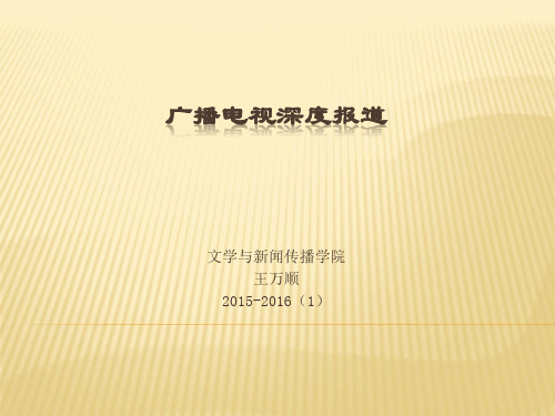 《广播电视深度报道》课件17、18