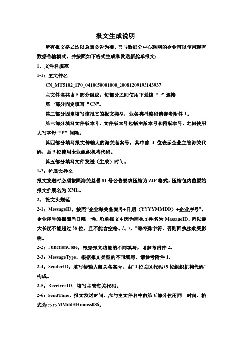报文生成说明