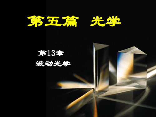 大学物理(下册)：第13章 波动光学(1)