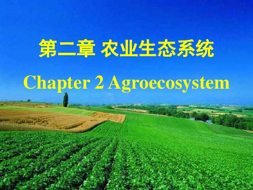 农业生态学国家精品课程课件(第二章)