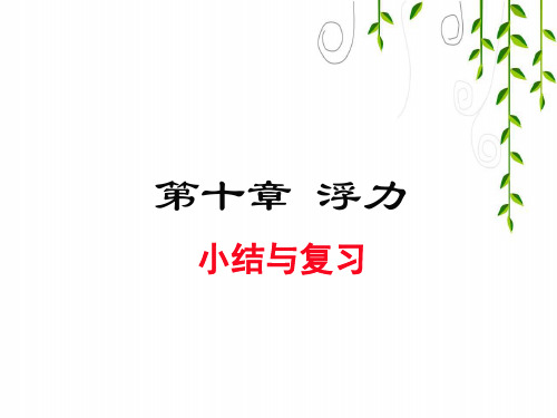 2021年八年级下册物理第十章 小结与复习课件