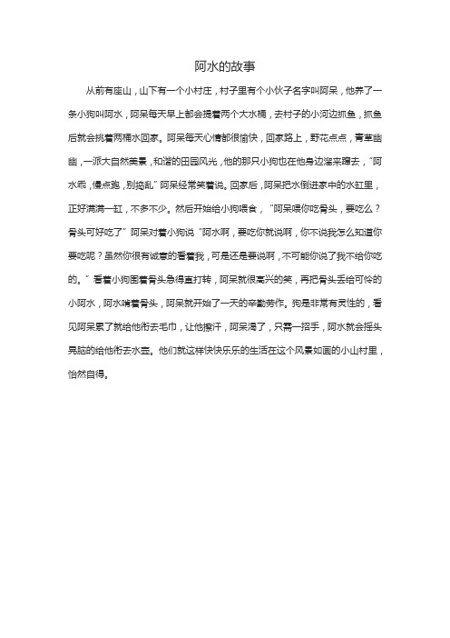阿水的故事