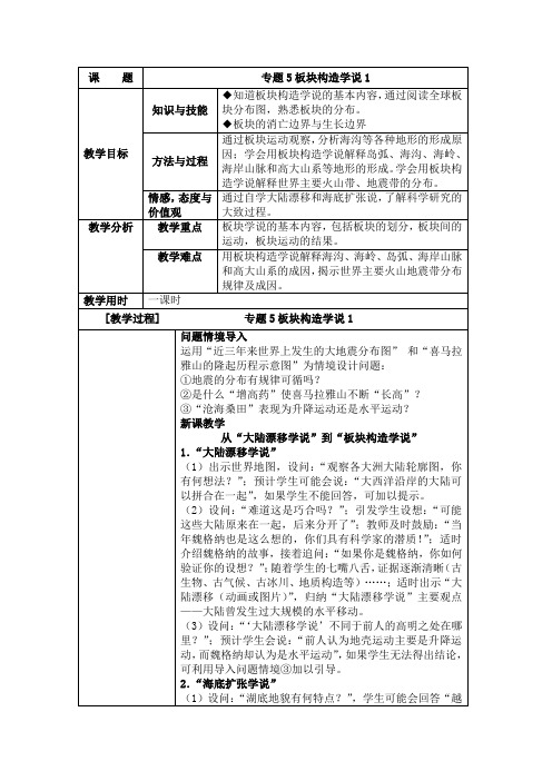 专题5板块构造学说1