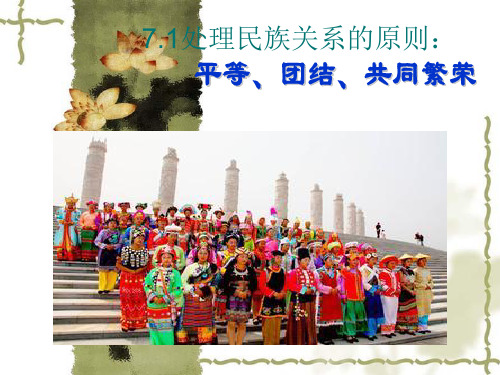 人教版高中政治必修二：7-1《处理民族关系的原则》ppt课件