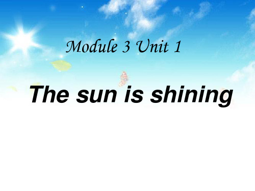 《The sun is shining》PPT课件6