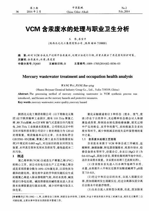 VCM含汞废水的处理与职业卫生分析