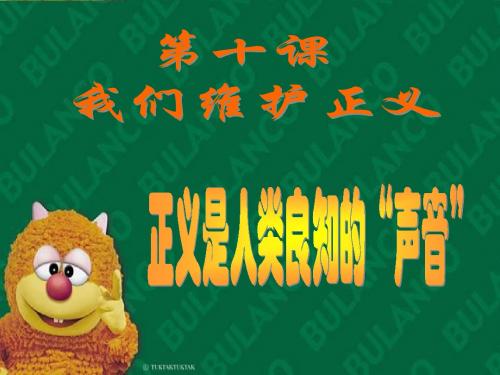 人教版八年级下册思想品德课件：10.1_正义是人类良知的声音