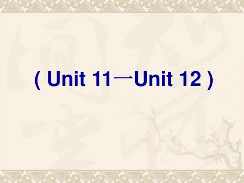 Units11-12 复习课件二