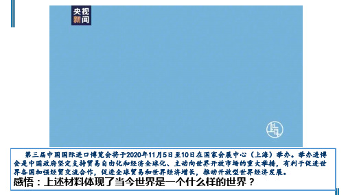 人教版九级道德与法治下册开放互动的世界演示PPT