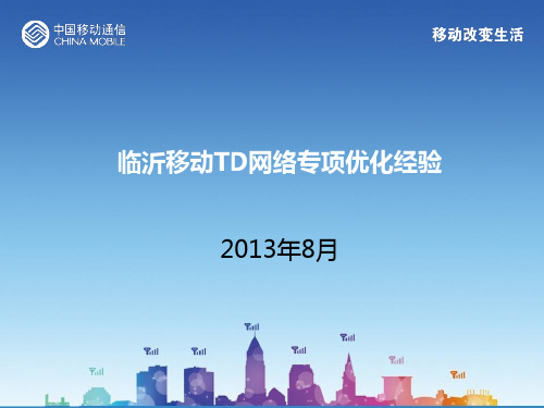 山东移动临沂市分公司 TD网络专项优化经验总结