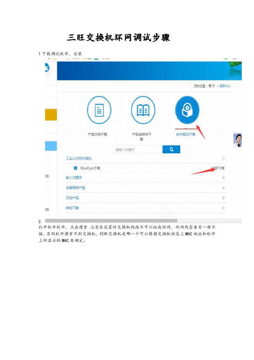 三旺交换机环网调试步骤