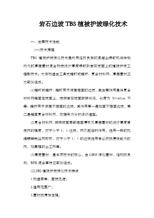 岩石边坡TBS植被护坡绿化技术