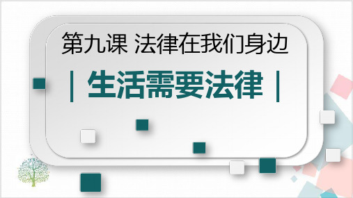 人教部编道德与法治《生活需要法律》_课件-完美版
