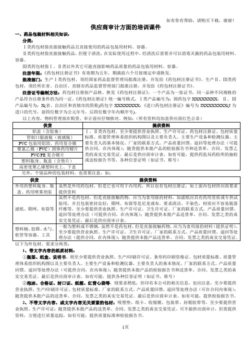 供应商审计方面的培训课件