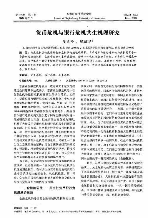 货币危机与银行危机共生机理研究