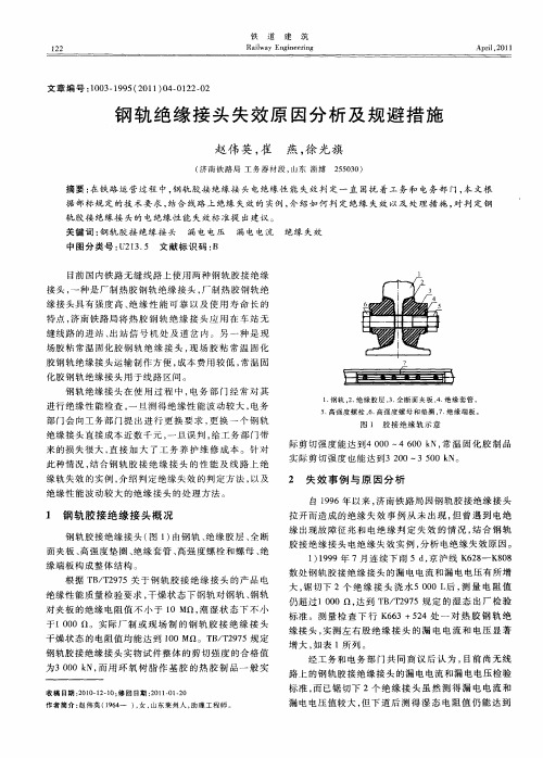 钢轨绝缘接头失效原因分析及规避措施