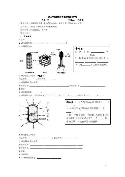 生物圈中的微生物复习学案
