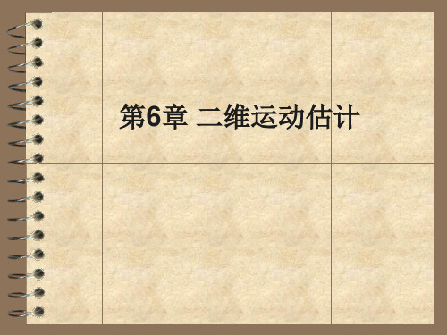 第6章二维运动估计