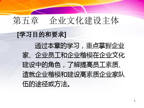 企业文化建设的主体ppt课件