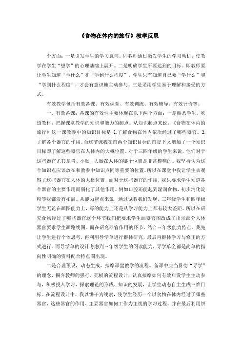 食物在体内的旅行反思