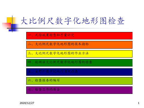 大比例尺数字化地形图质量检验 ppt课件