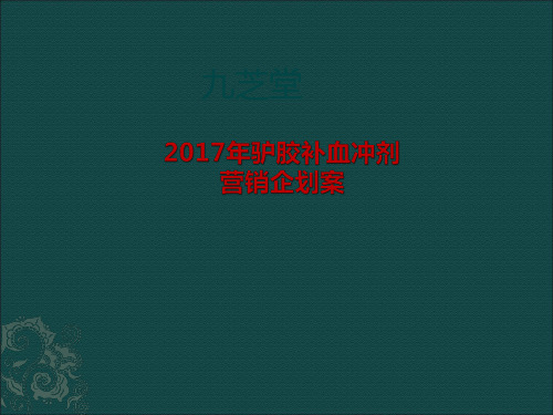 九芝堂营销策略企划案