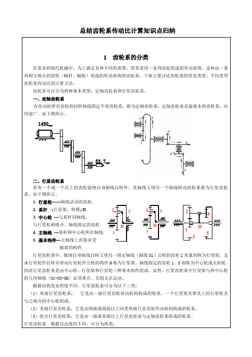 总结齿轮系传动比计算知识点归纳