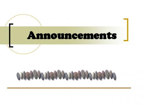 Announcements