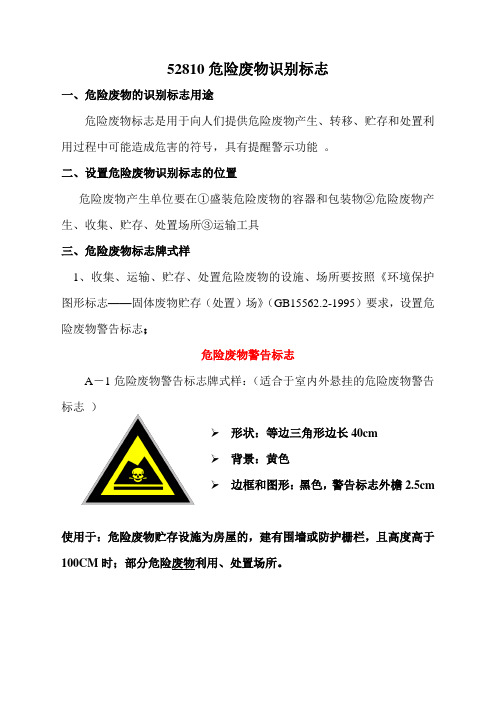 危险废物识别标志