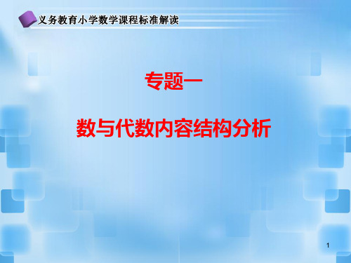 数与代数内容结构分析PPT课件