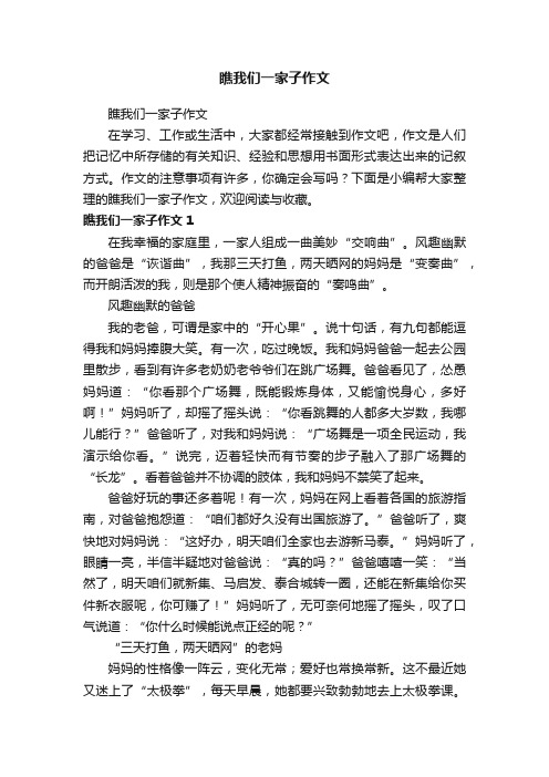 瞧我们一家子作文