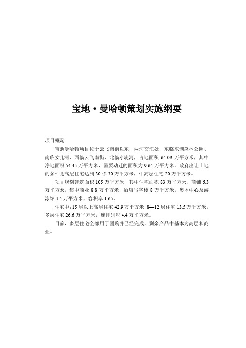 宝地曼哈顿策划要点