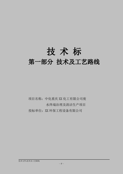 化工废水终端治理及清洁生产项目