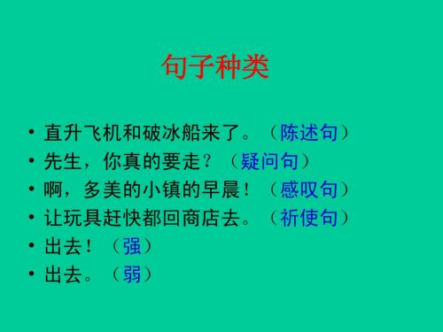 常见句子种类、修改、转换