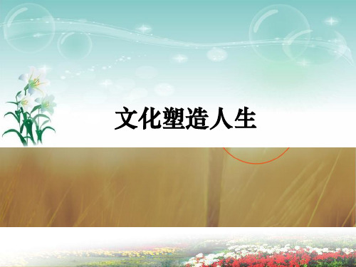 辽宁省示范校北票市尹湛纳希高级中学高中政治必修三课件：2-2文化塑造人生 精品