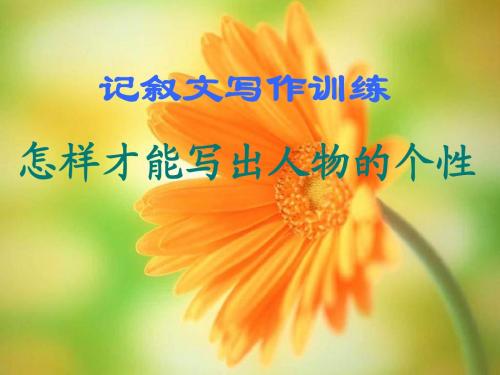 人物肖像描写