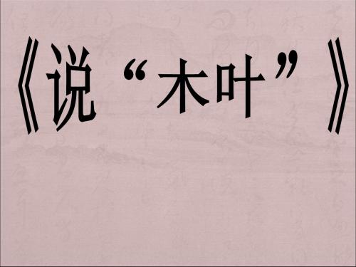 高中语文必修5(人教版)说“木叶”_课件16