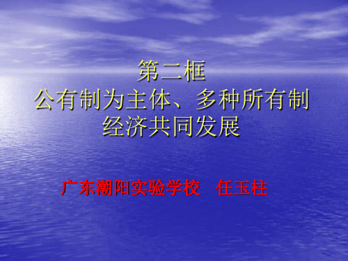 公有制为主体 PPT